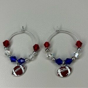 Handmade Football Wine Charms